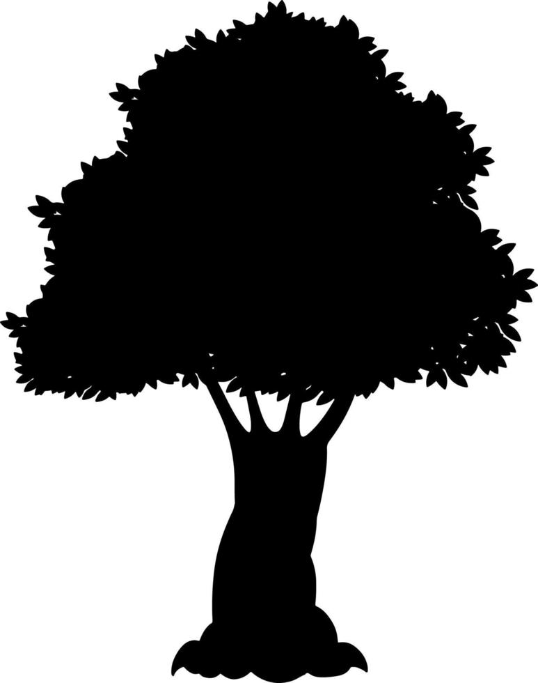 Tree silhouette vector for the website, for printing. Vector graphics.