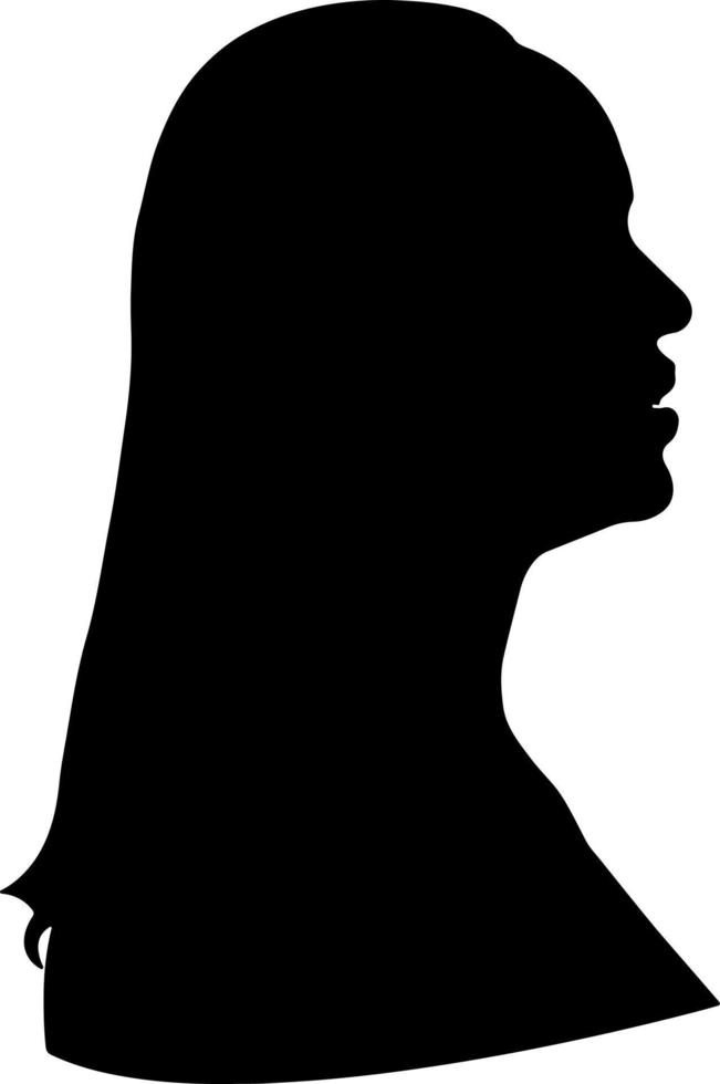 Silhouette woman vector for websites, printing, graphics design