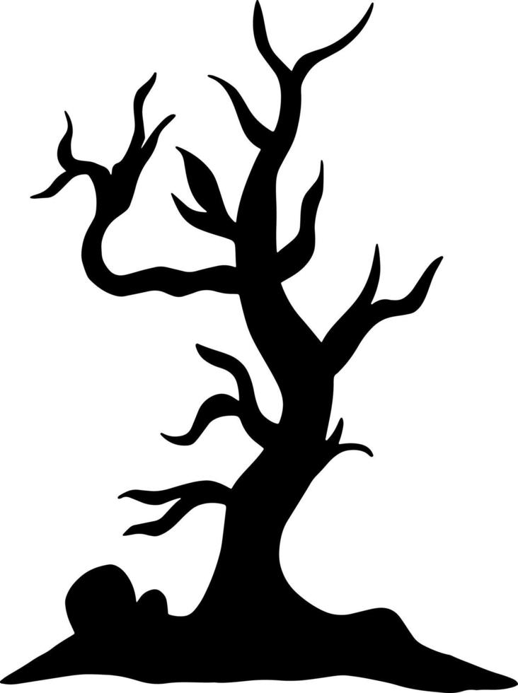 Tree silhouette vector for the website, for printing. Vector graphics.