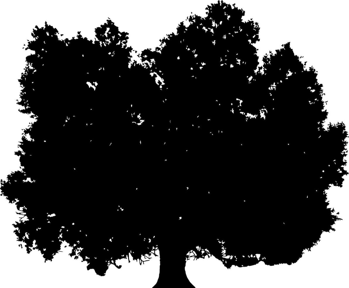 vector de silueta de árbol para el sitio web, para imprimir. gráficos vectoriales