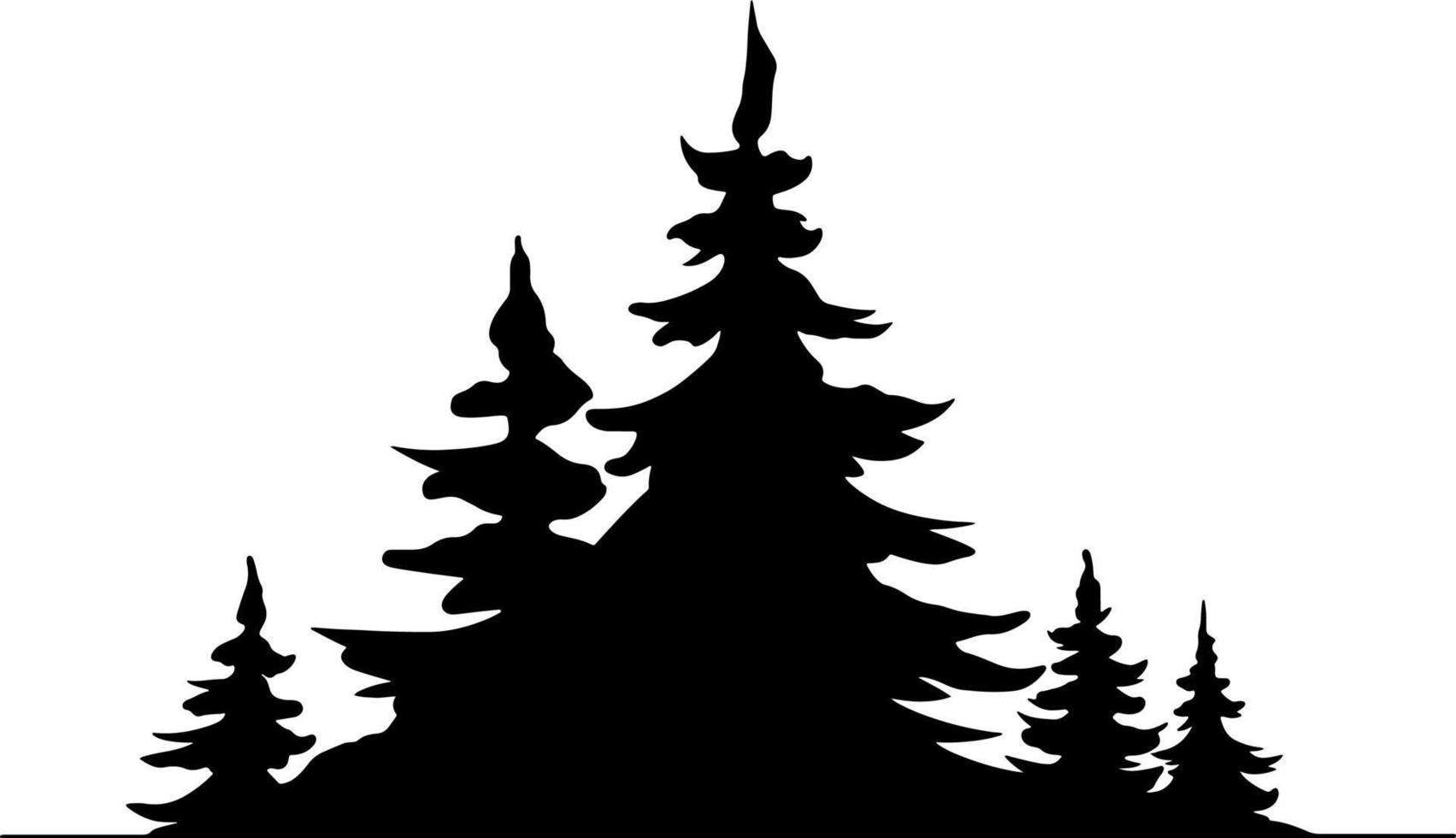 vector de silueta de árbol para el sitio web, para imprimir. gráficos vectoriales