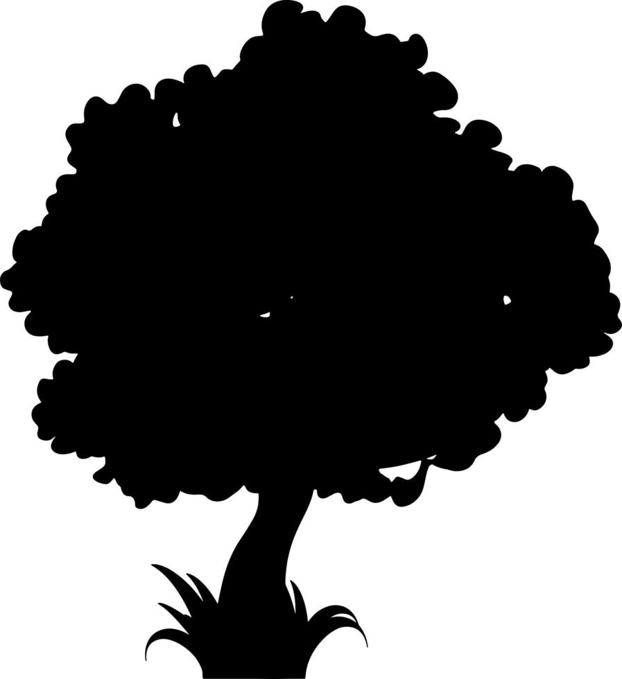 vector de silueta de árbol para el sitio web, para imprimir. gráficos vectoriales