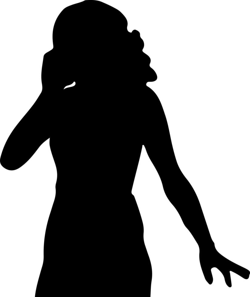 Silhouette woman vector for websites, printing, graphics design