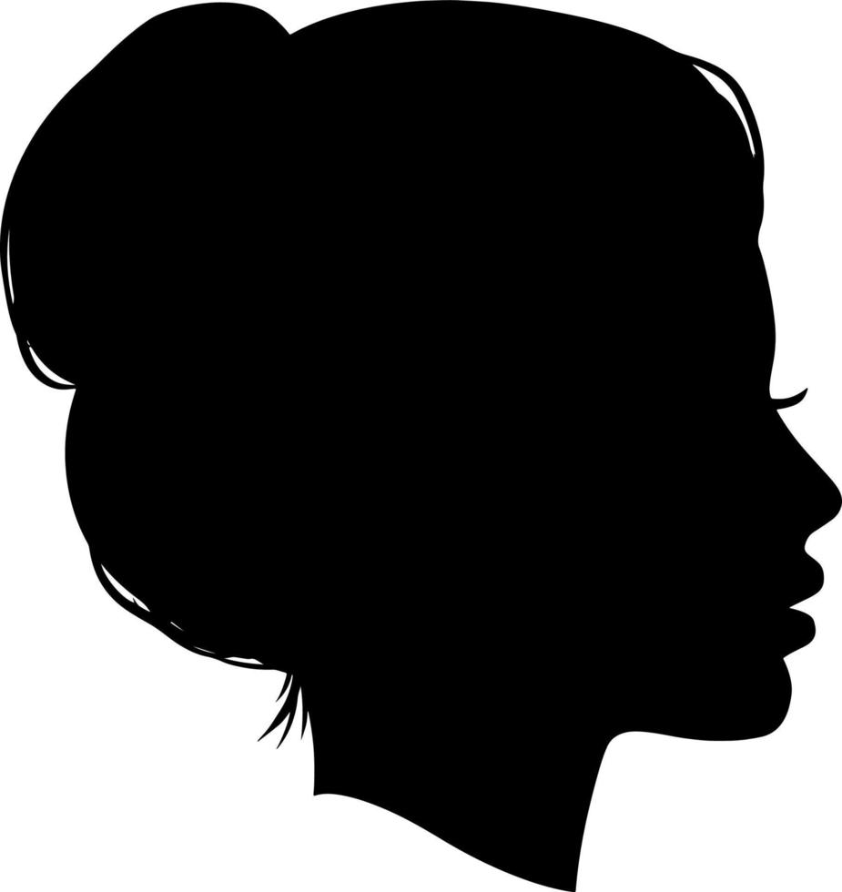 Silhouette woman vector for websites, printing, graphics design