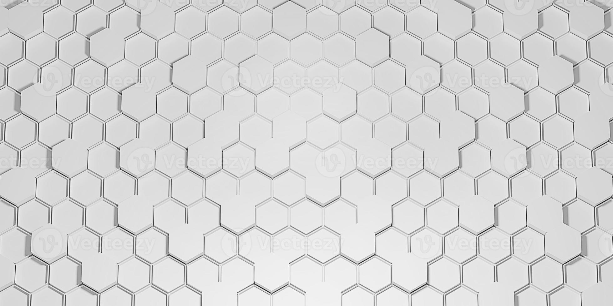 hexagon abstract background modern hexagon scene Honeycomb pattern background 3D illustration photo