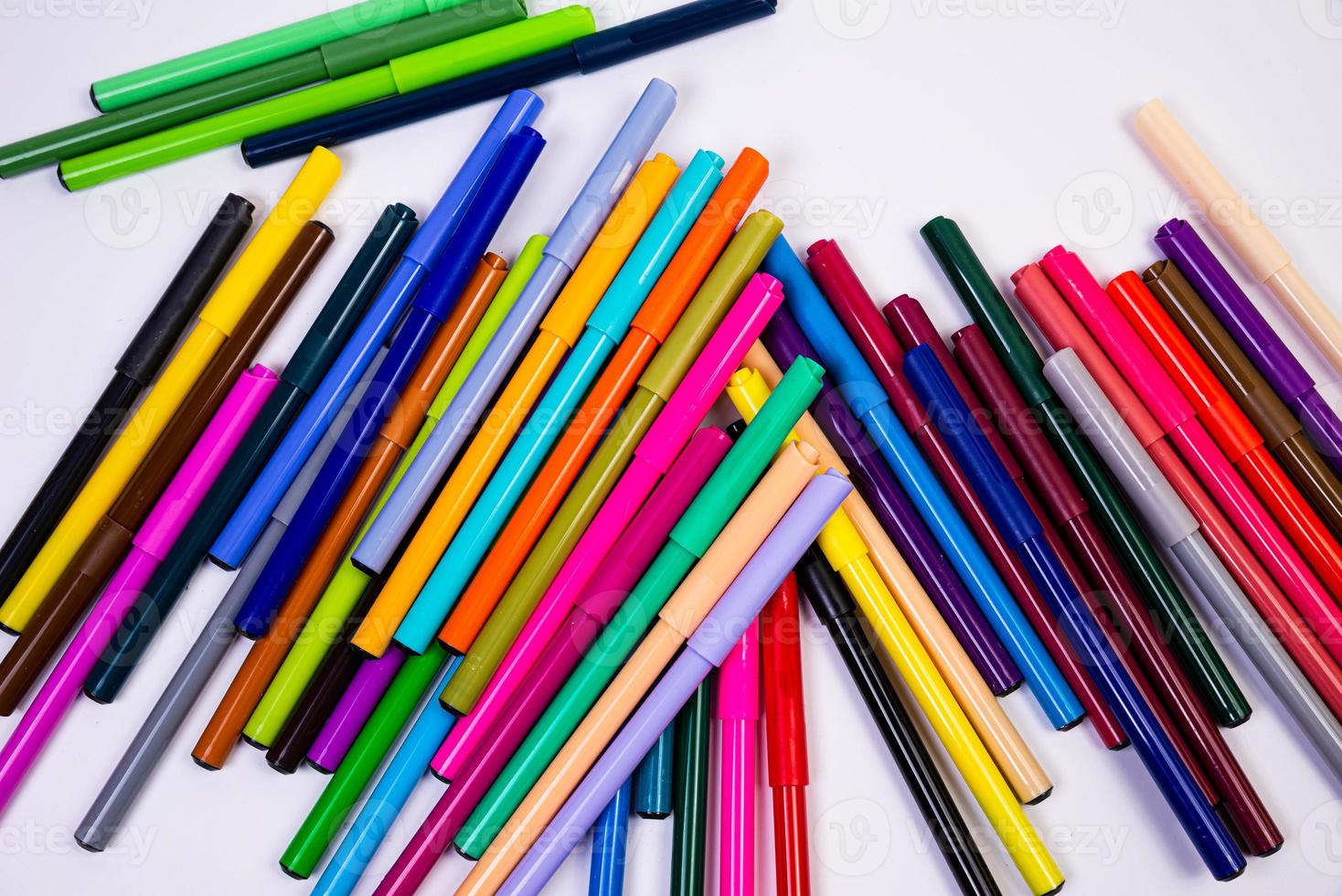 Various color felt-tip pens, Stock image