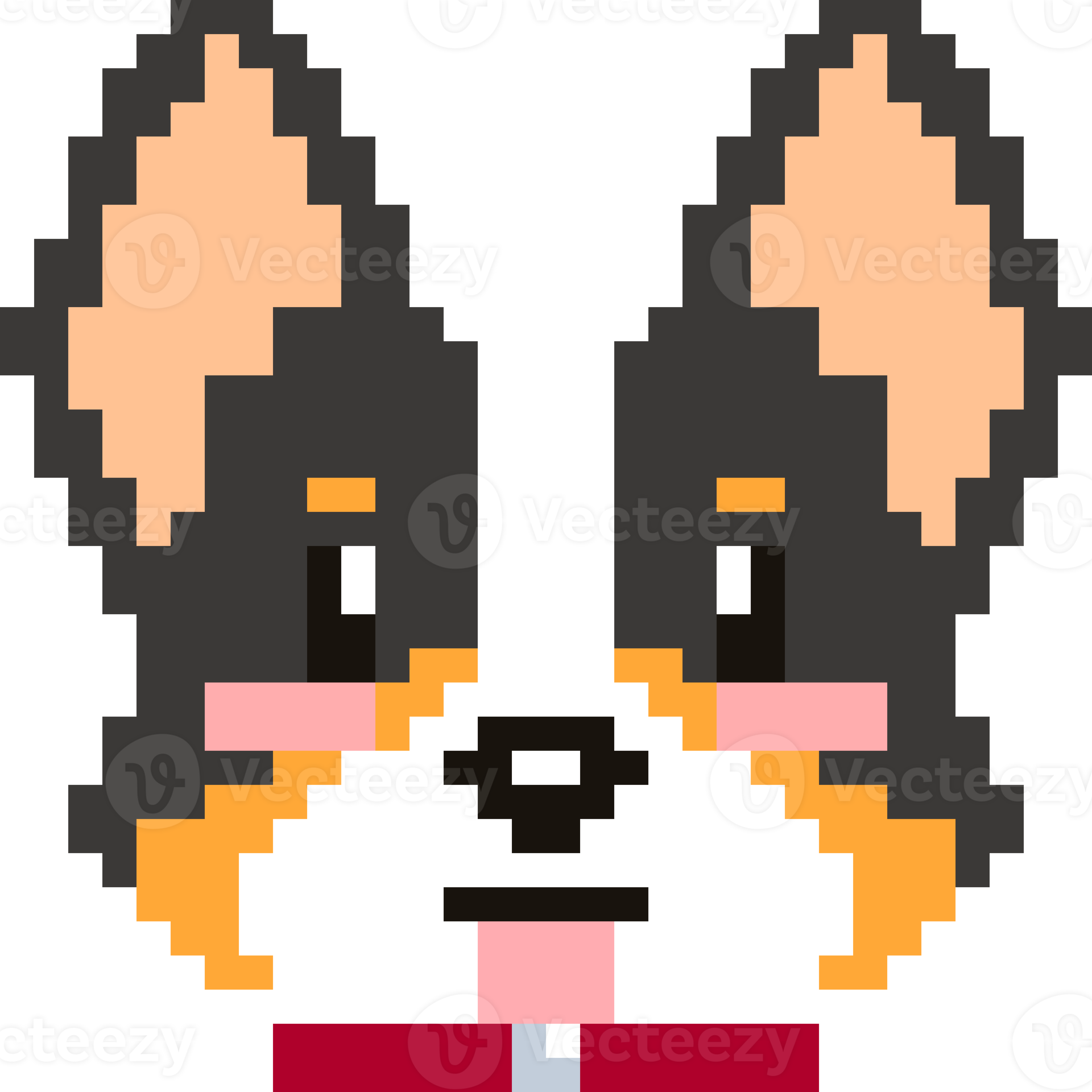 Pixel Art Tricolor Cute Cartoon 15270073 PNG