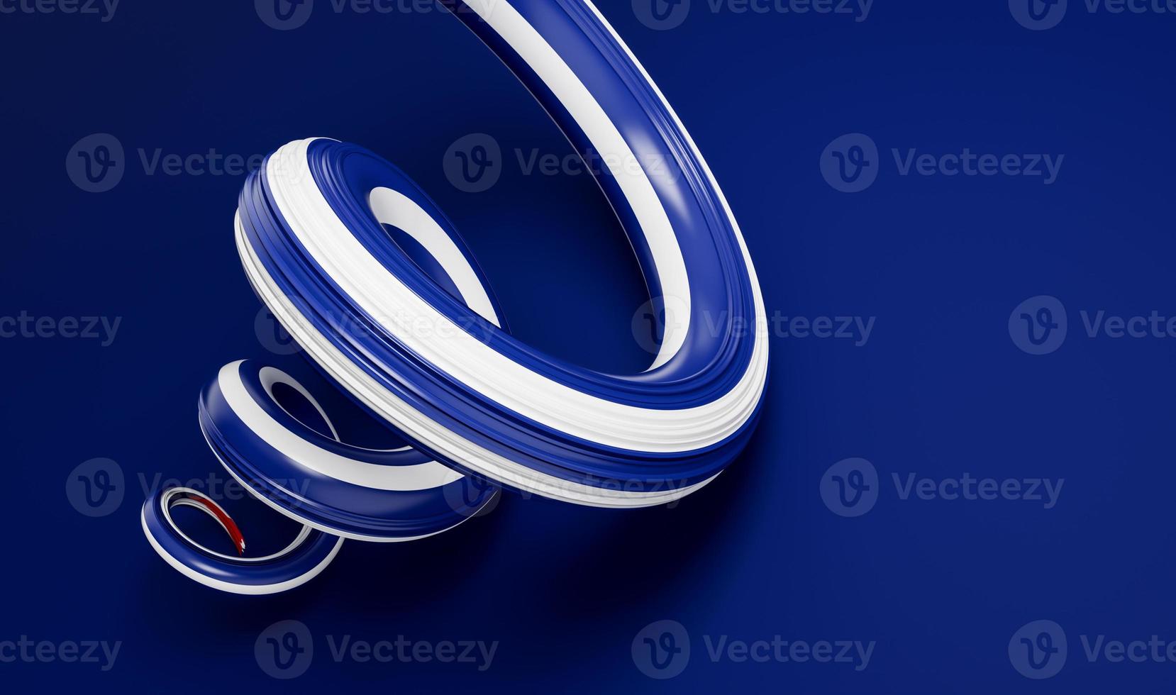 Waving ribbon or banner with flag of Cuba spiral or twisted independence day 3d illustration photo
