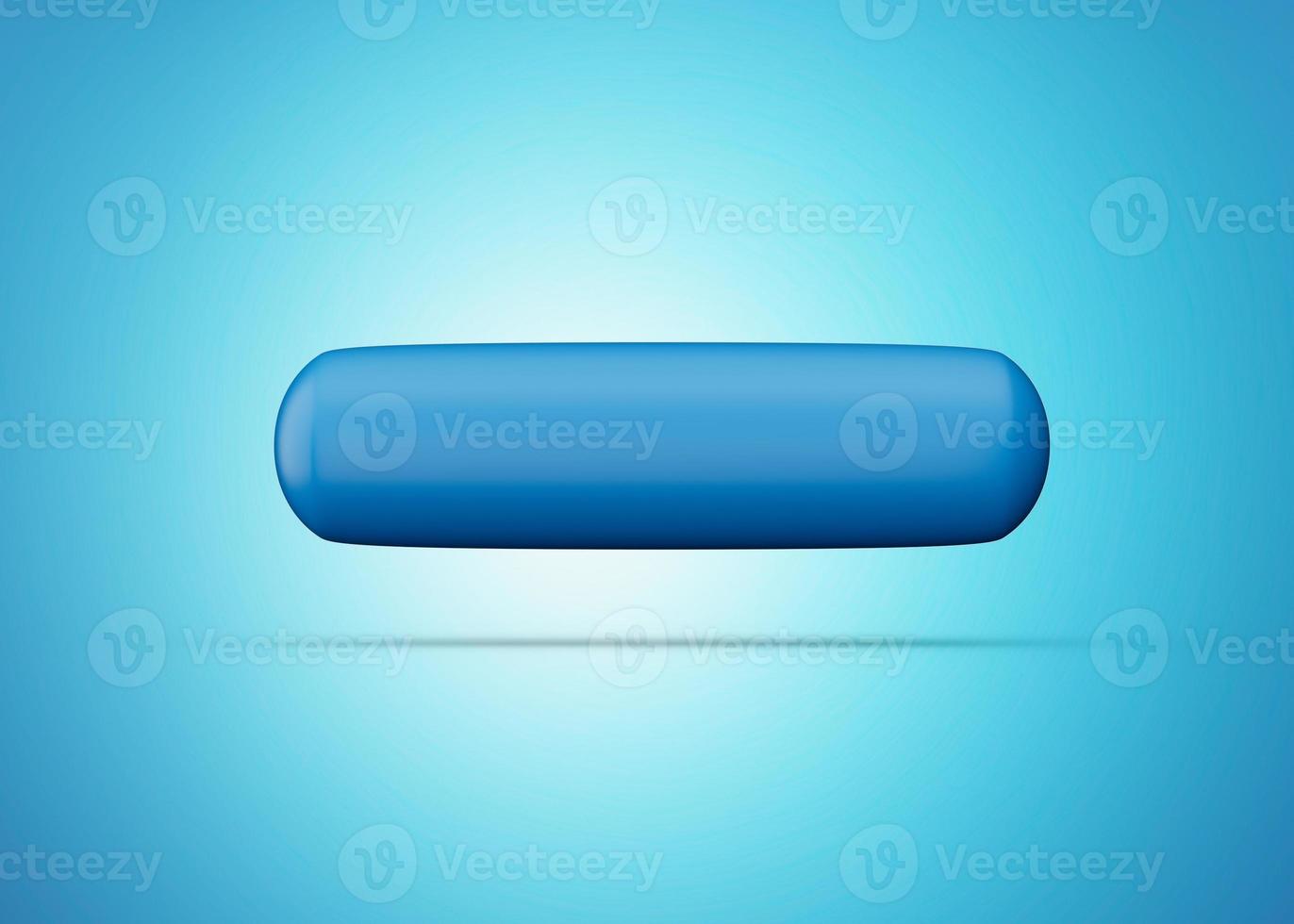 3d Minus icon isolated on blue background. Trendy and modern 3d style 3d illustration photo