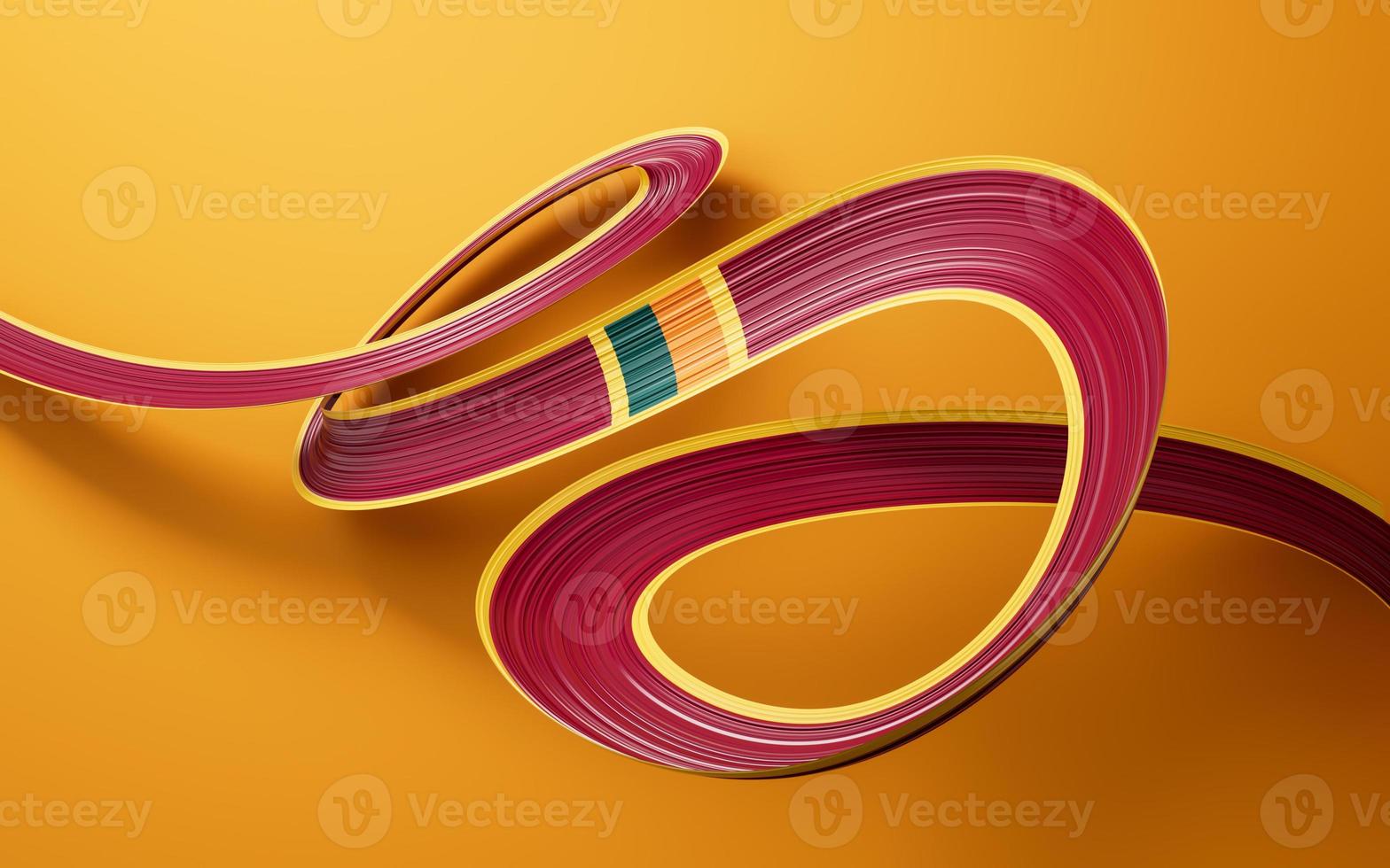 Waving ribbon or banner with flag of Sri Lanka. independence day 3d illustration photo