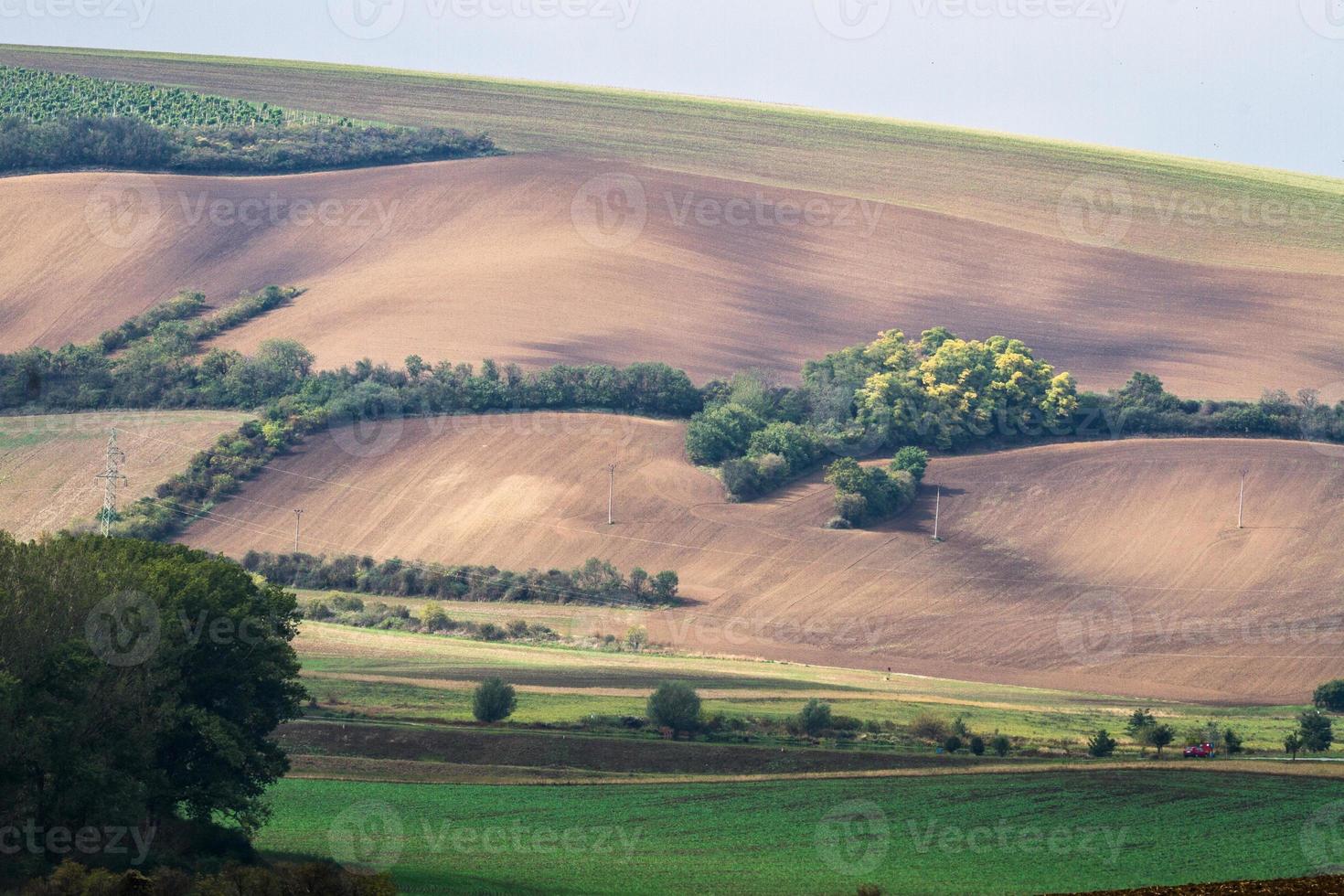 paisaje otoñal en los campos de moravia foto