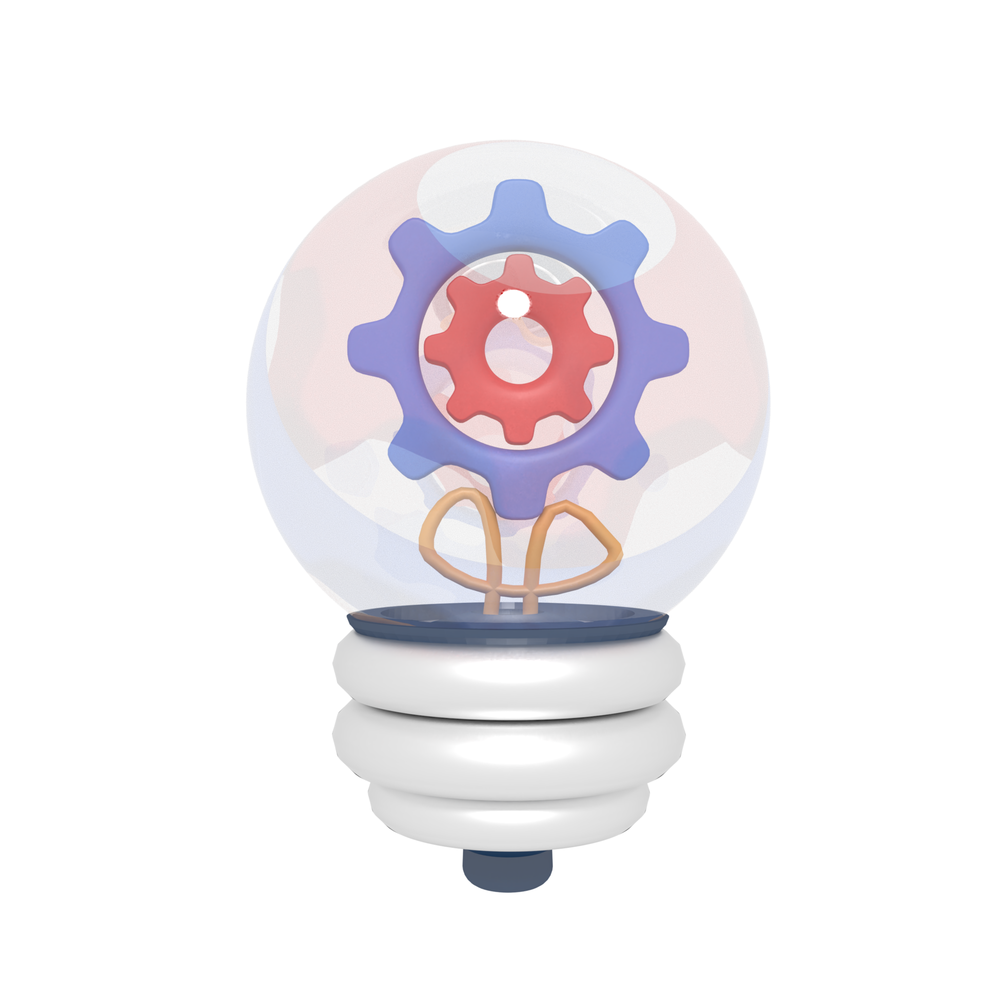 3d illustration of idea light bulb setting 15270814 PNG