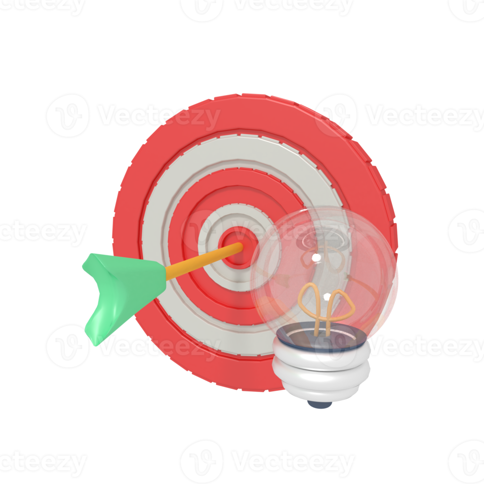 3d illustration of idea target business png