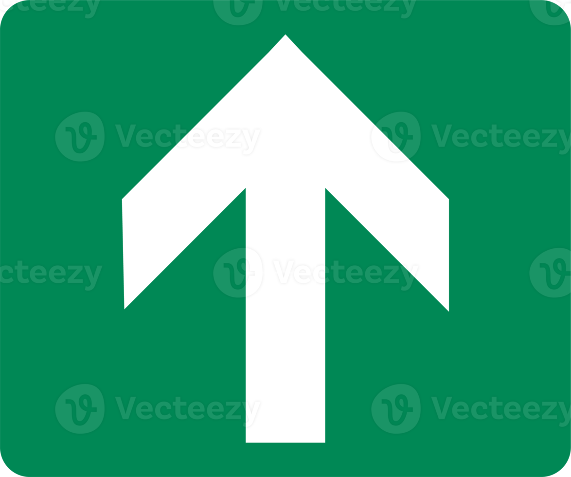 señales de dirección de flecha superior. icono de emergencia de salida verde. png