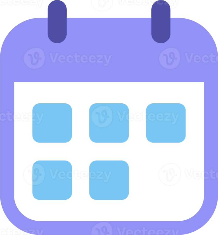 ícone de calendário em estilo de design plano. ilustração de sinais de data. png