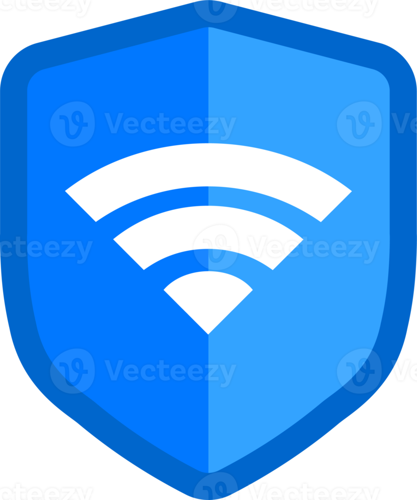 Wifi icon in blue and white colors. Wireless signs illustration. png