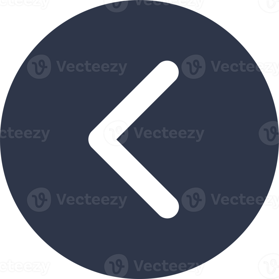 Left arrow direction solid icon in grey colors. Interface signs illustration. png