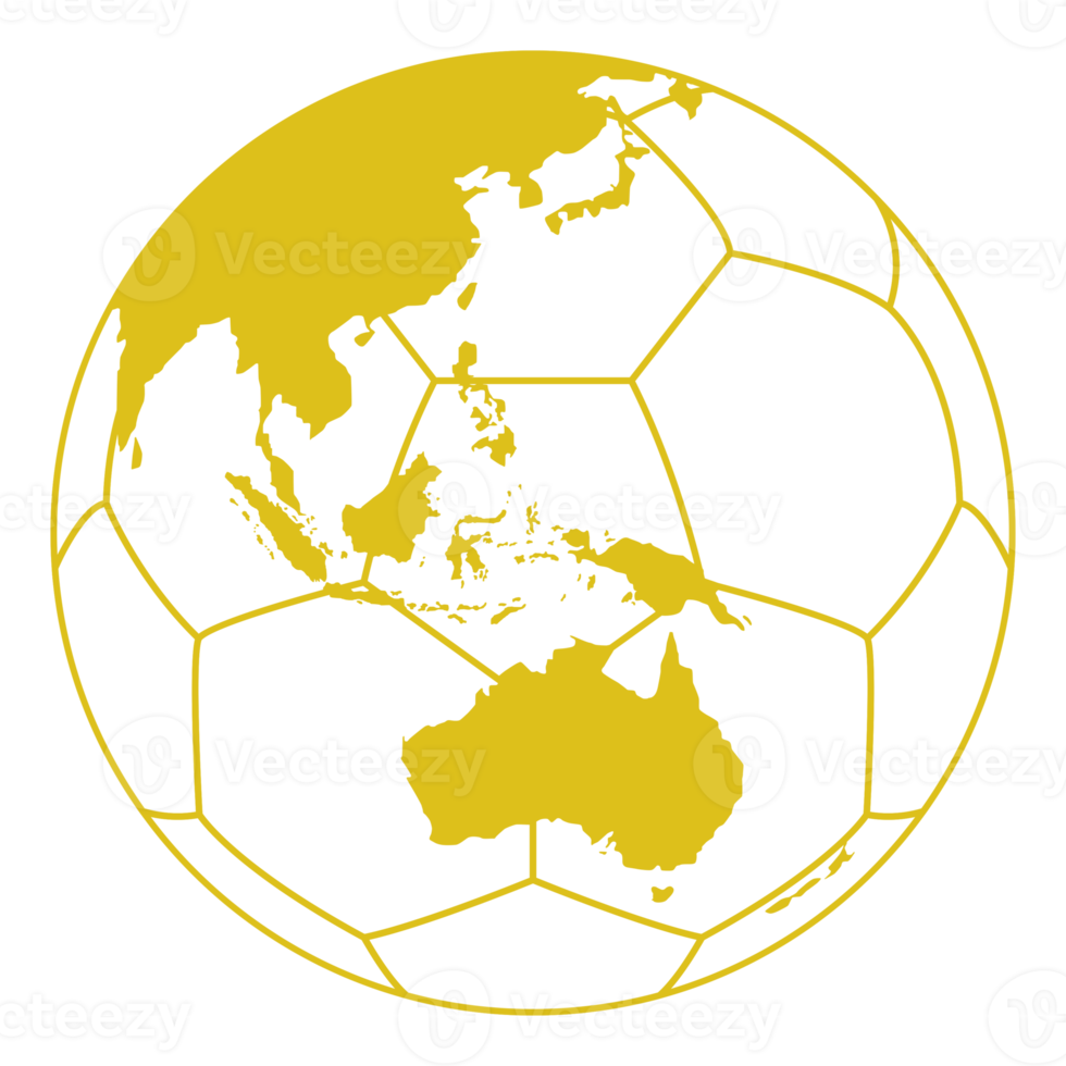 mondo carta geografica su il piede palla silhouette per icona, simbolo, pittogramma, sport notizia, arte illustrazione, app, sito web o grafico design elemento. formato png