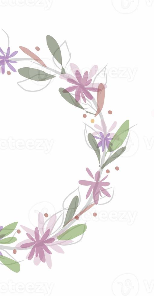 Sweet background with flowers on white background photo