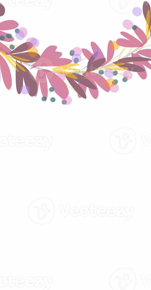Sweet background with flowers on white background photo