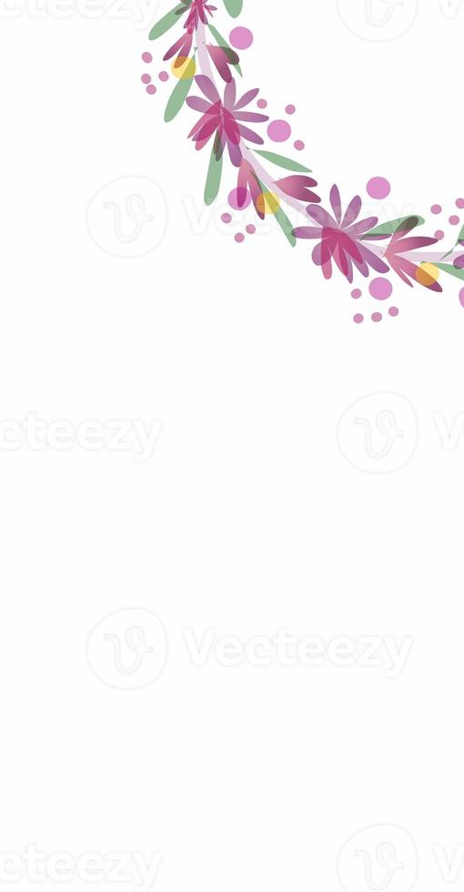 Sweet background with flowers on white background photo