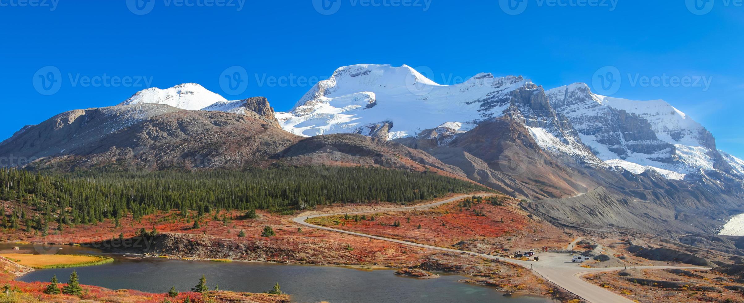 Mont Athabasca landscape at Icefields parkway in Banff national park, Canada. photo