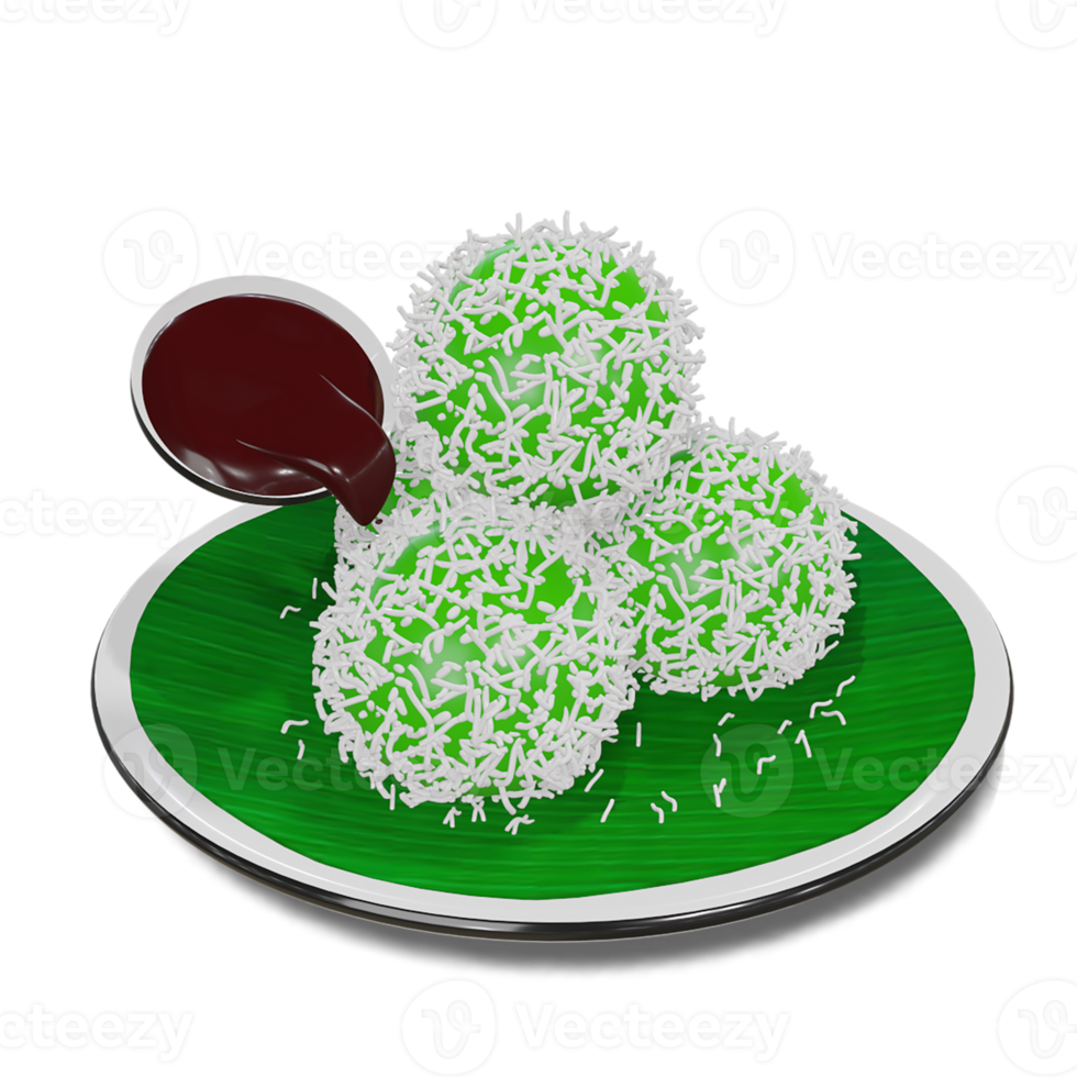 Indonesian Food Klepon , healthy fresh and sweet dessert from Indonesia png