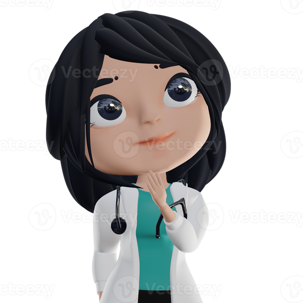 3d bellissimo femmina medico png