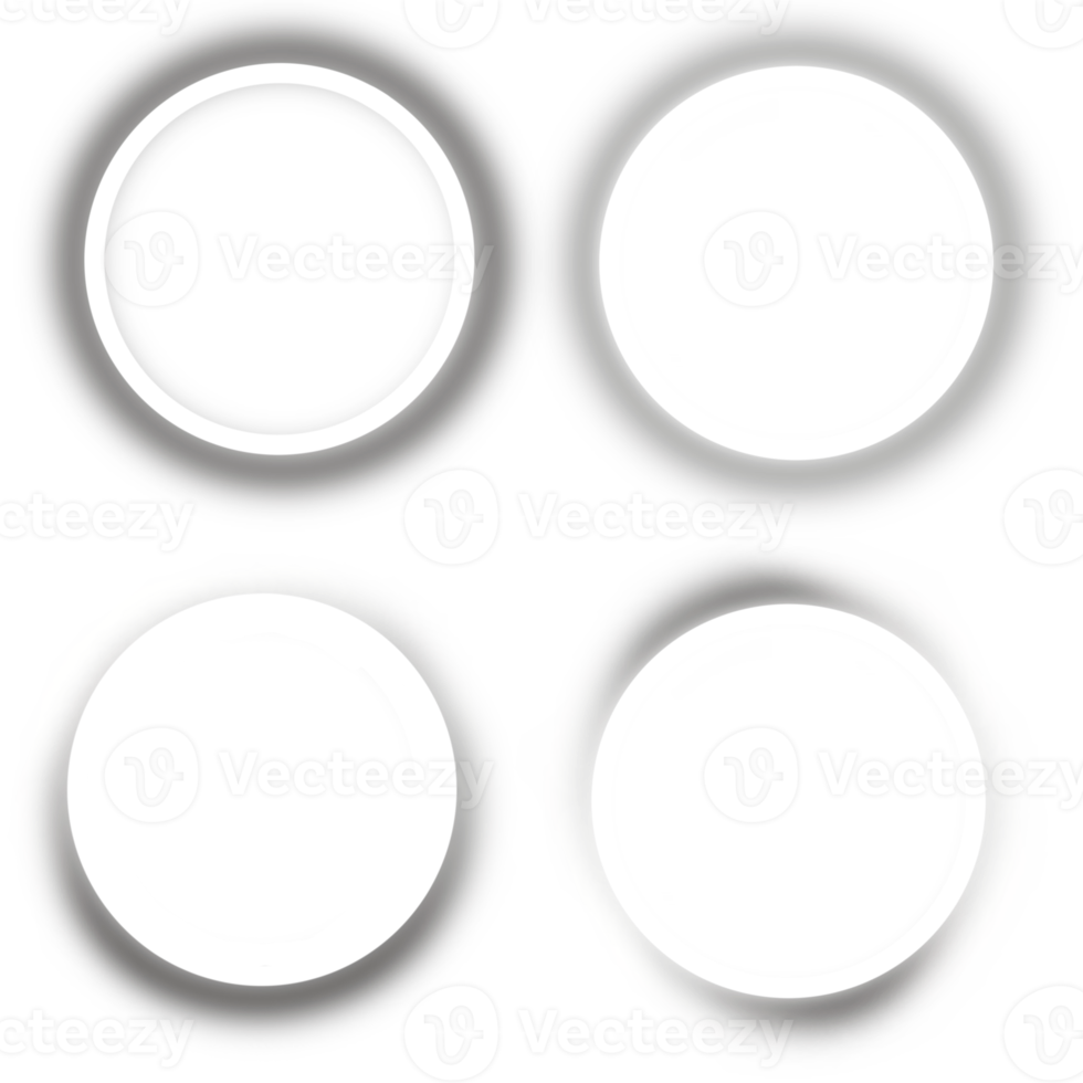 ensemble d'ombre ronde. effet d'ombre circulaire png