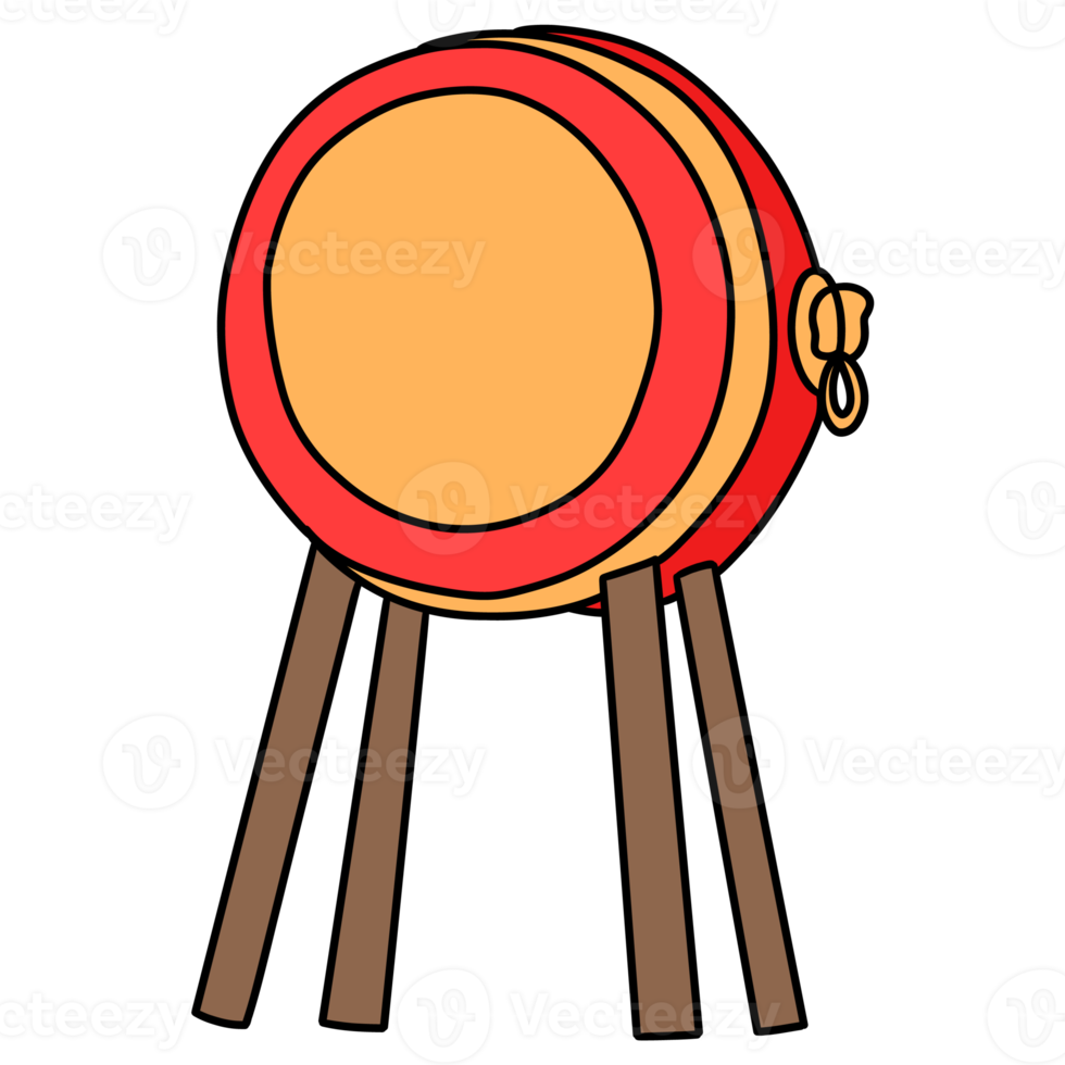 Chinese traditioneel trommel, nieuw jaar element png