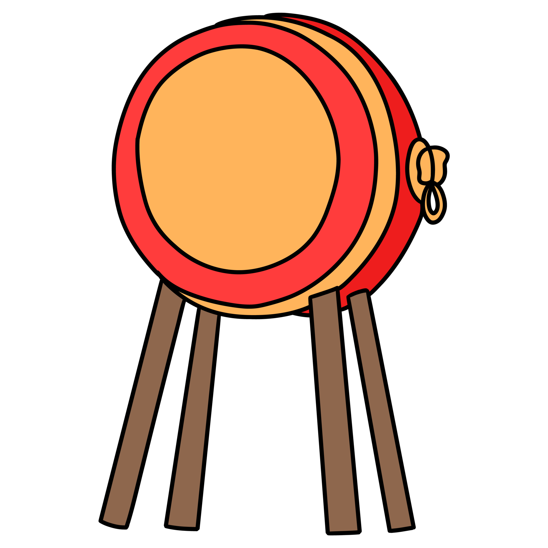 Chinese traditional drum, New Year element 15271629 PNG