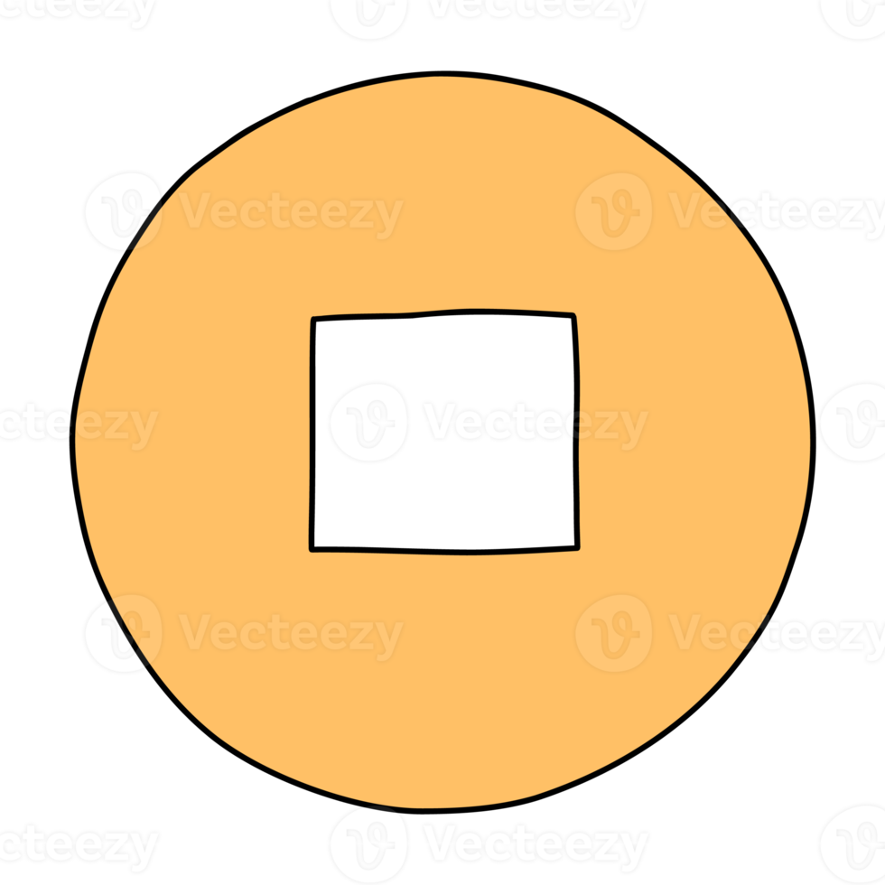 Chinese golden ingot and gold coins, Chinese New Year element png