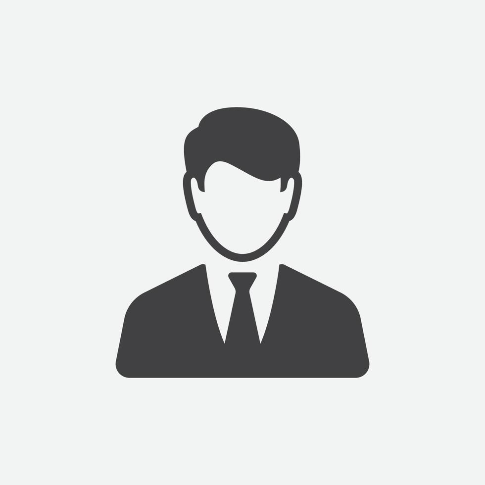 Business Man flat Icon design, human resource and businessman icon concept, man icon in trendy flat style, Symbol for your web site design, logo, app vector