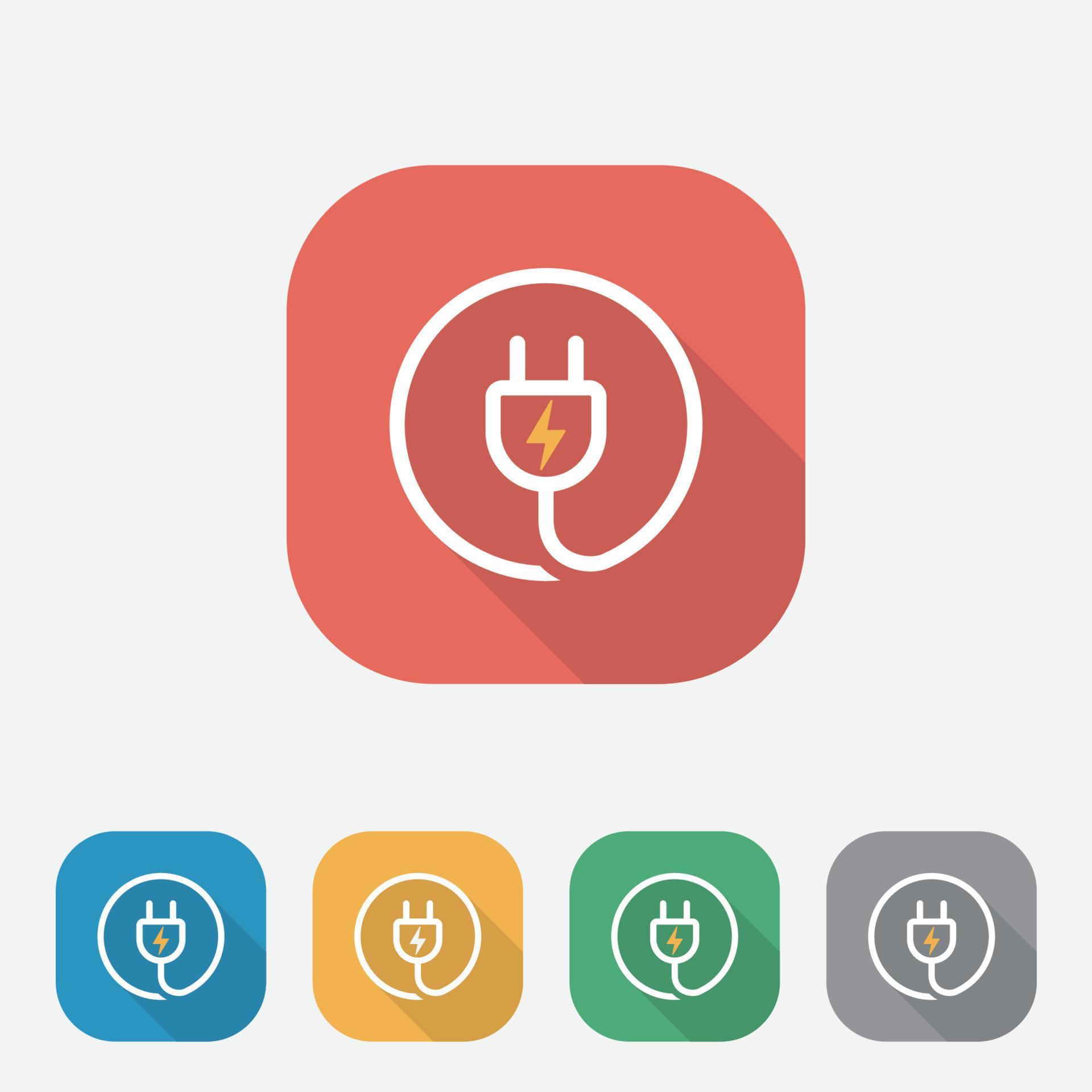 Electric plug sign icon, Power energy symbol, Plug Curve Icon illustration 15271902 Vector Art