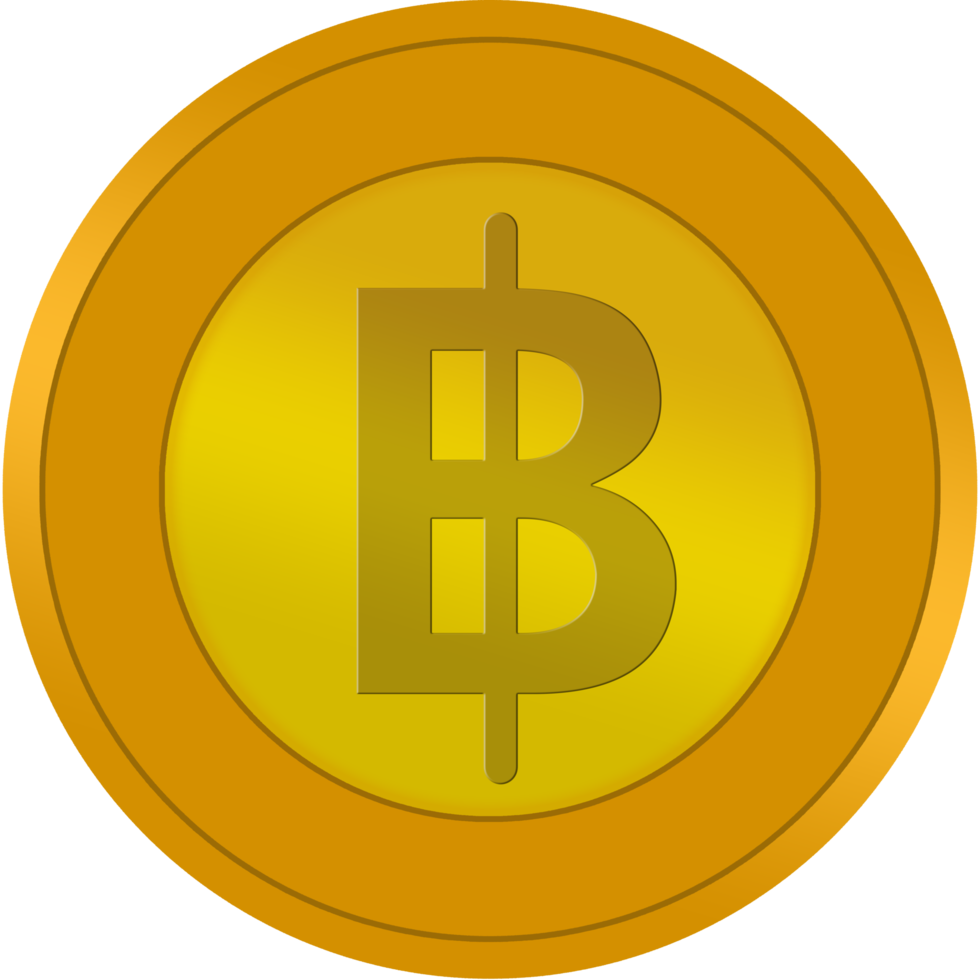 gold coin icon. With dollar sign , Yuan , Euro , Pound and Baht. illustration png