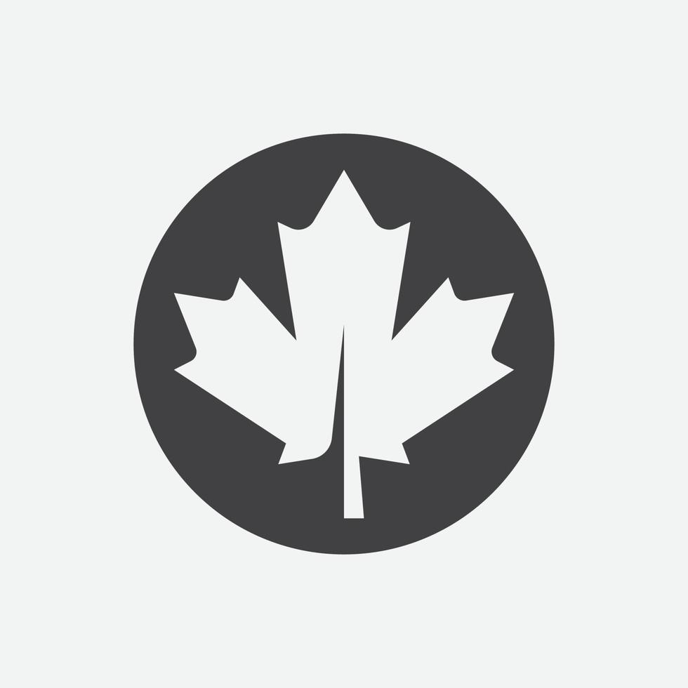 ilustración de icono de vector de plantilla de logotipo de hoja de arce, ilustración de vector de hoja de arce, símbolo de vector canadiense, hoja de arce roja, símbolo de Canadá, hoja de arce canadiense roja