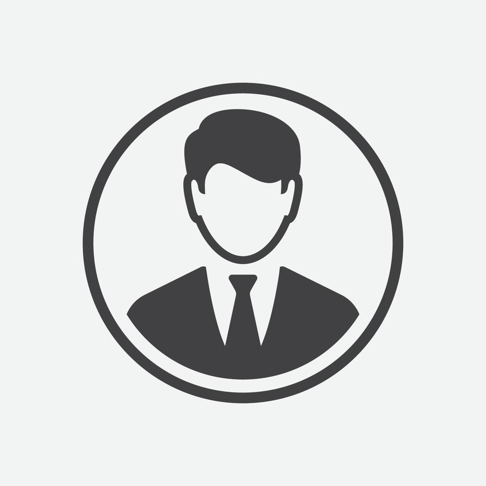 Business Man flat Icon design, human resource and businessman icon concept, man icon in trendy flat style, Symbol for your web site design, logo, app vector