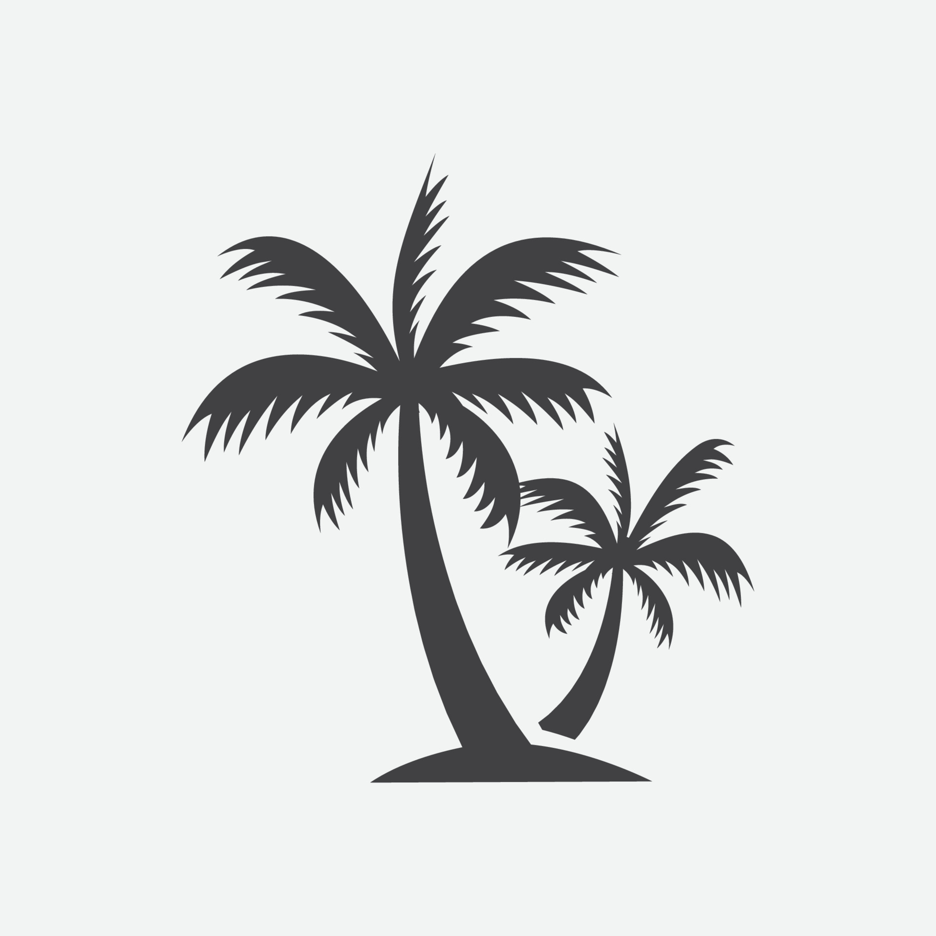 Palm tree silhouette icon vector, Palm tree vector illustration ...