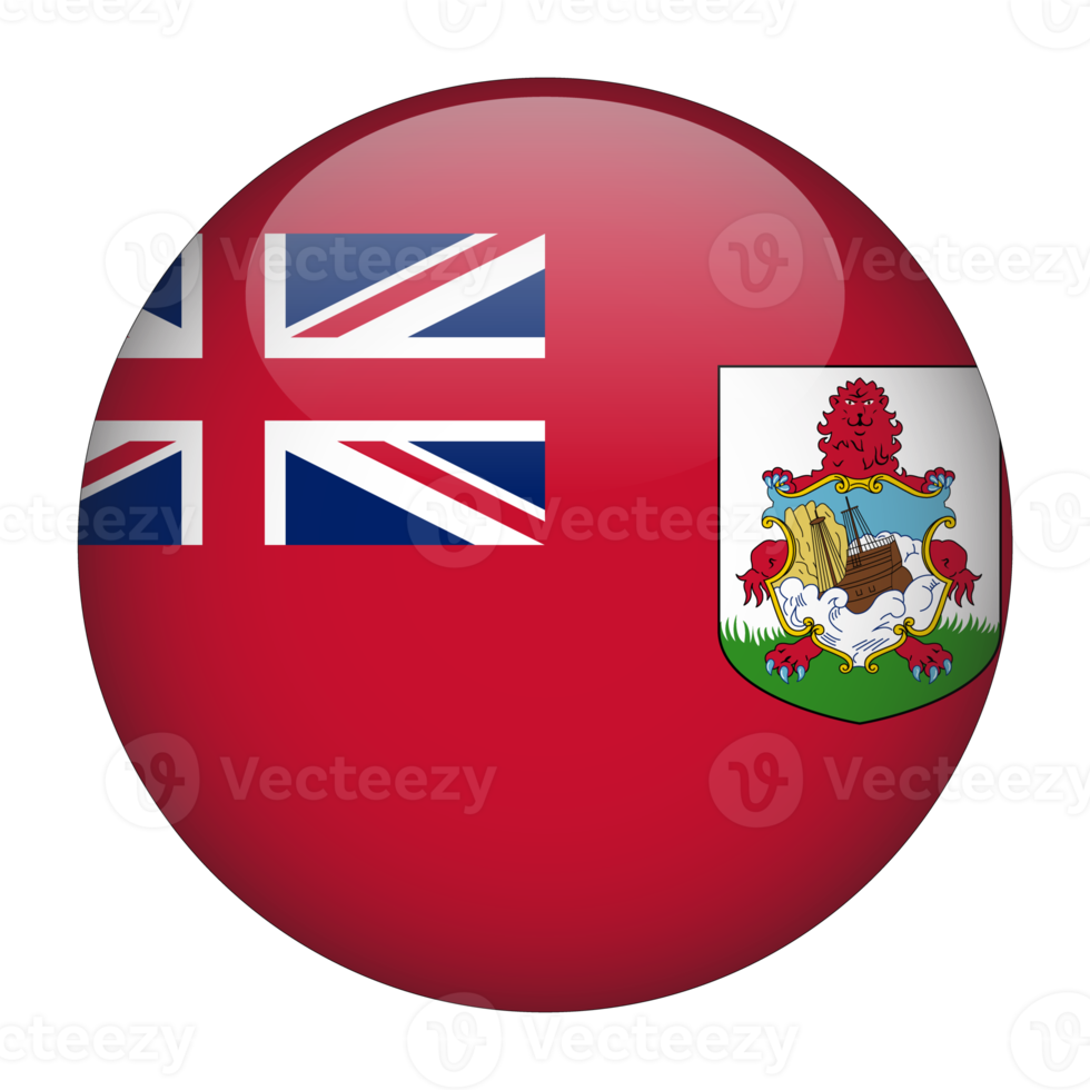 Bermuda 3D Rounded Flag with no Background png