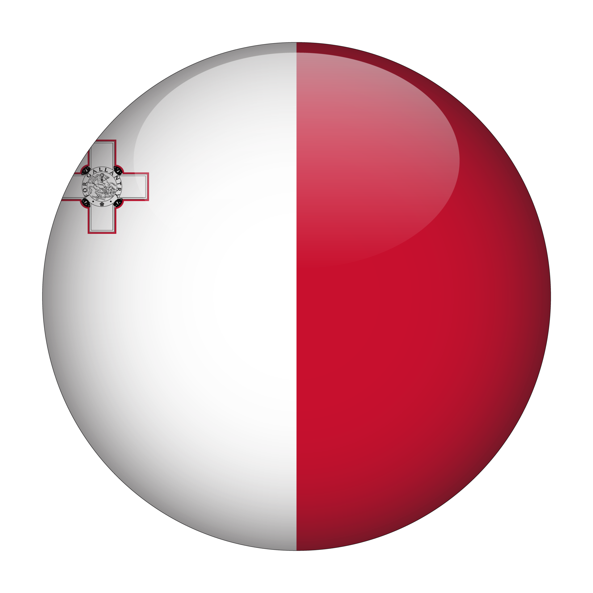malta 3d bandera redondeada con fondo transparente 15272068 PNG