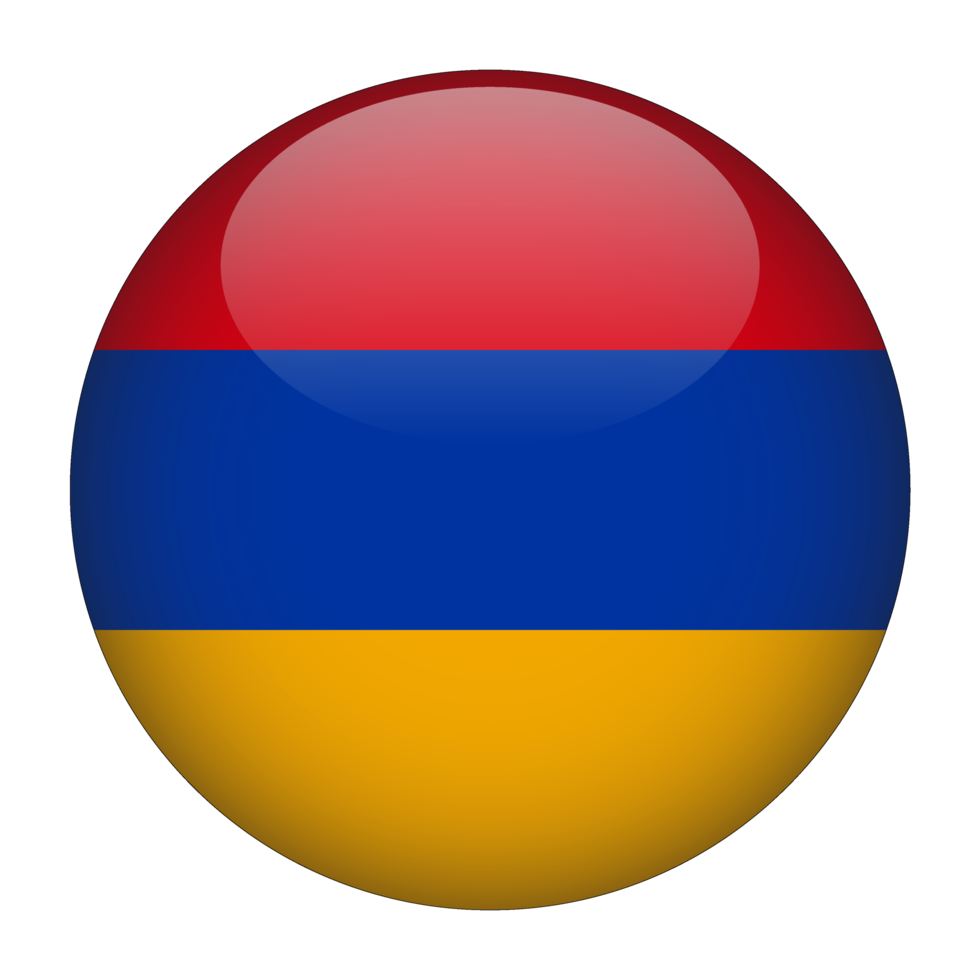 Armenia 3D Rounded Flag with no Background png