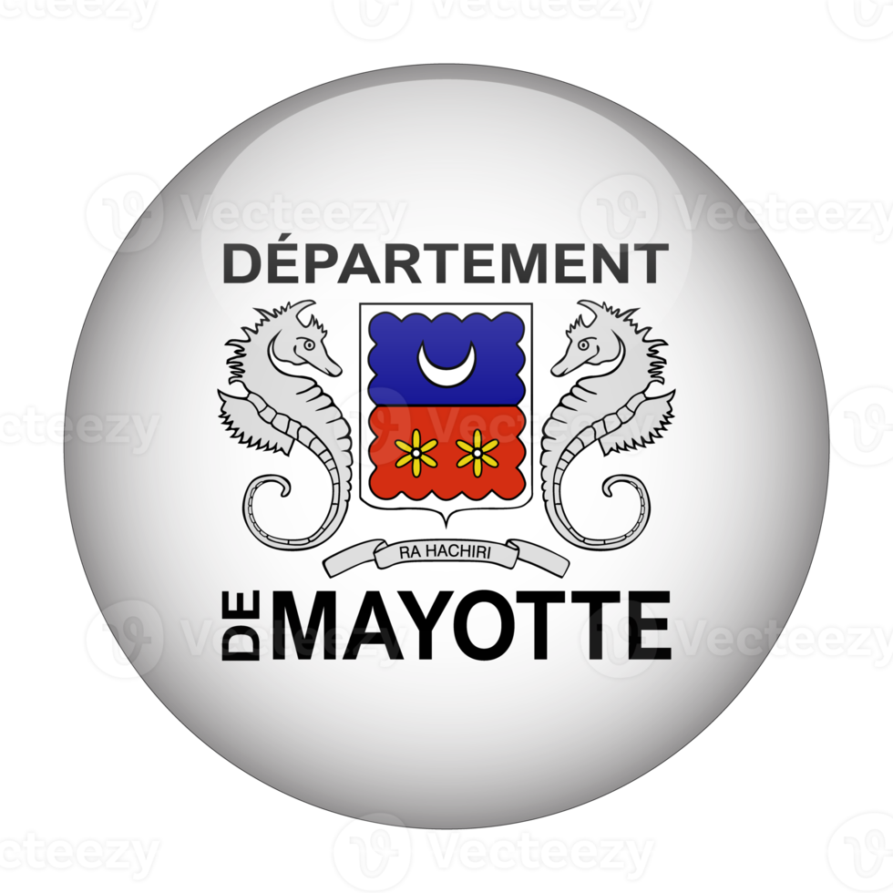 mayotte bandera redondeada 3d con fondo transparente png