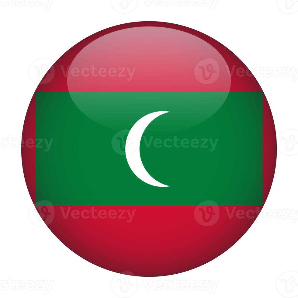 Maldives 3D Rounded Flag with Transparent Background png