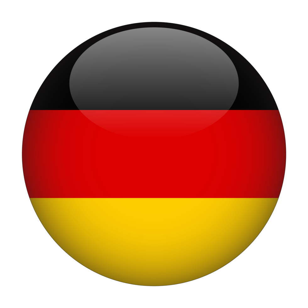 Germany 3D Rounded Flag with Transparent Background png