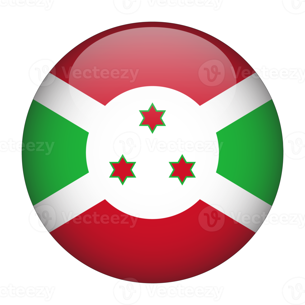 Burundi 3D Rounded Flag with no Background png