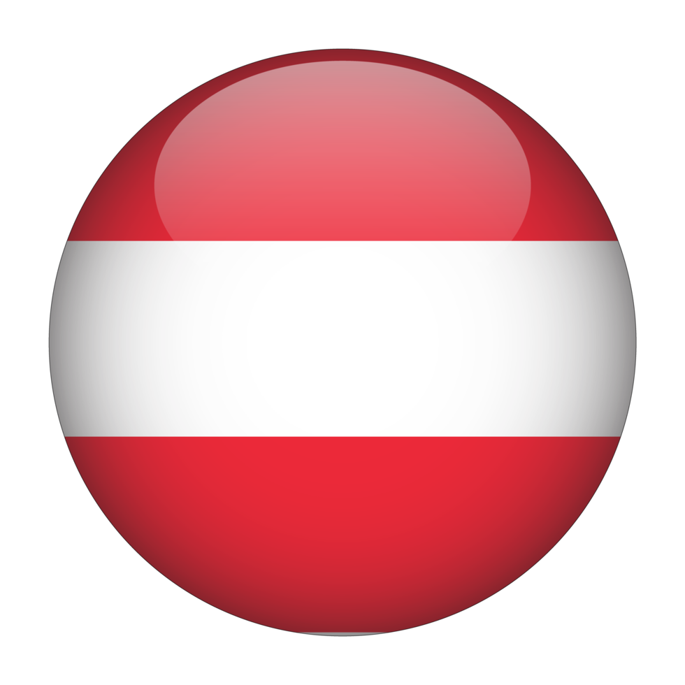 Austria 3D Rounded Flag with no Background png