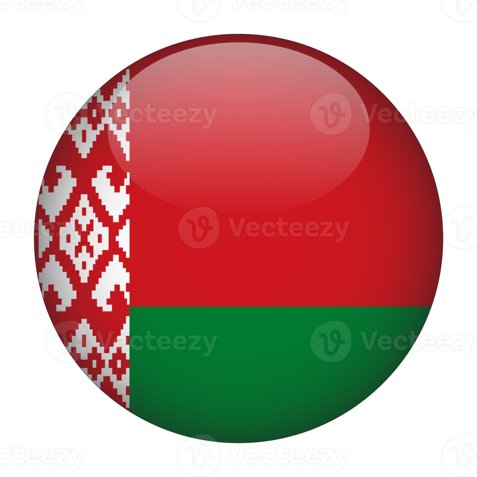 Wit-Rusland 3d afgeronde vlag met Nee achtergrond png