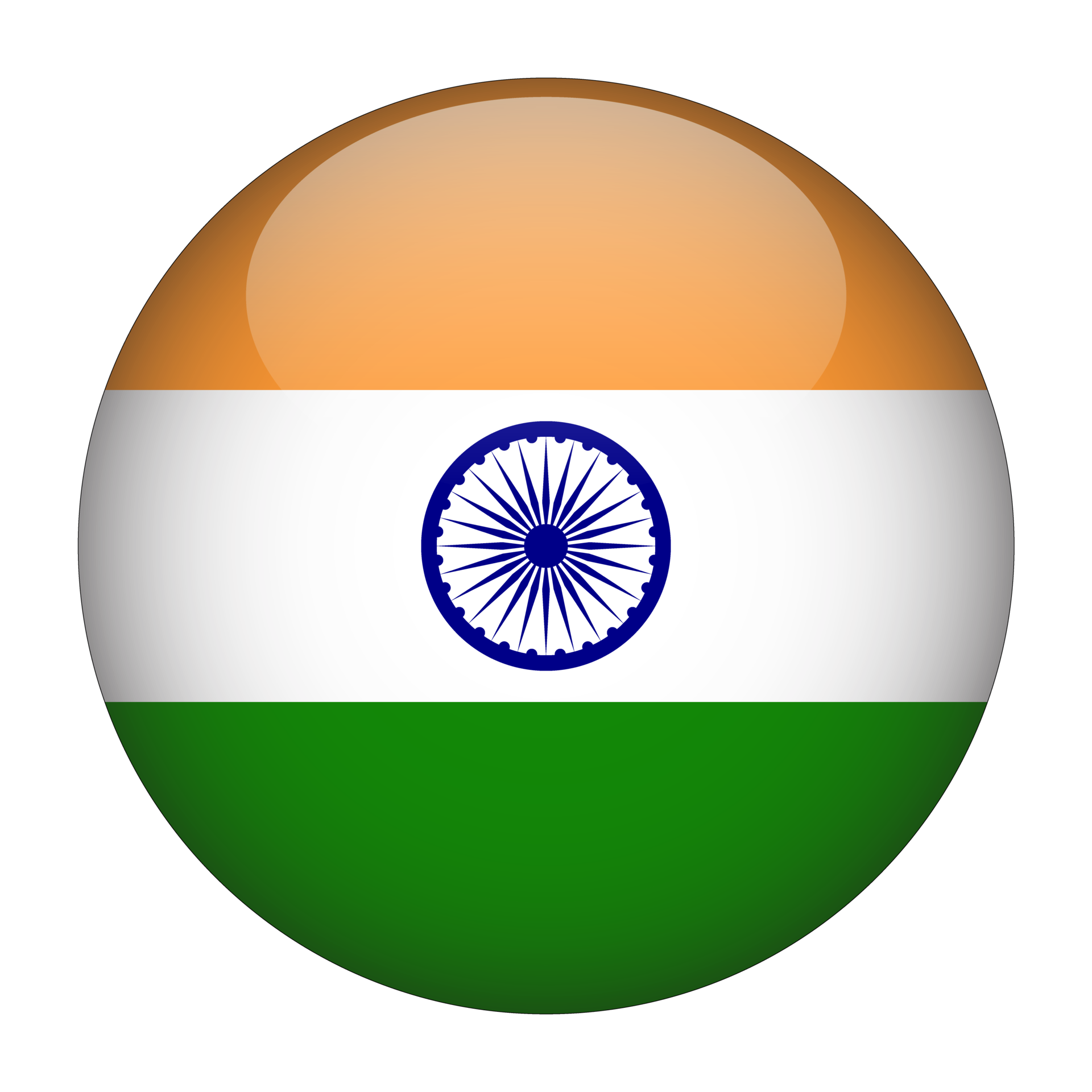 Free India 3D Rounded Flag with Transparent Background 15272207 PNG with  Transparent Background