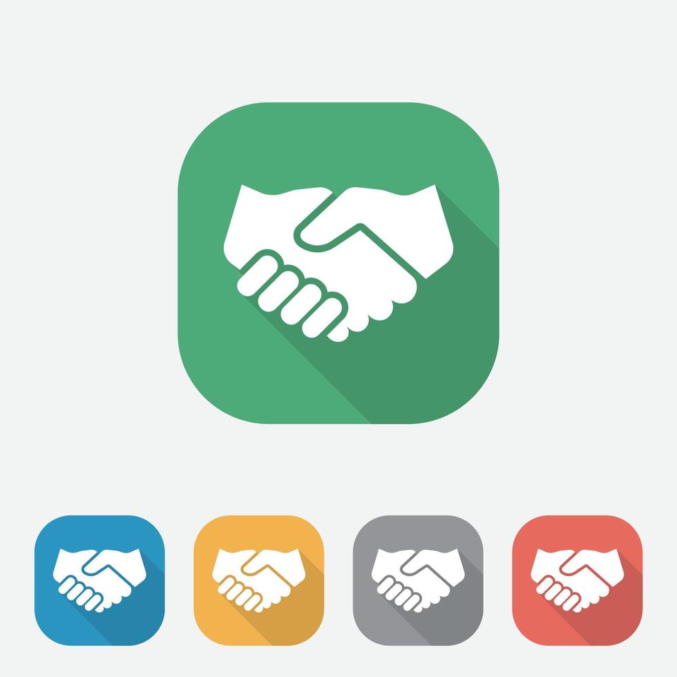 Business handshake icon vector, contract agreement flat vector icon for apps and websites, Vector illustration, Eps 10