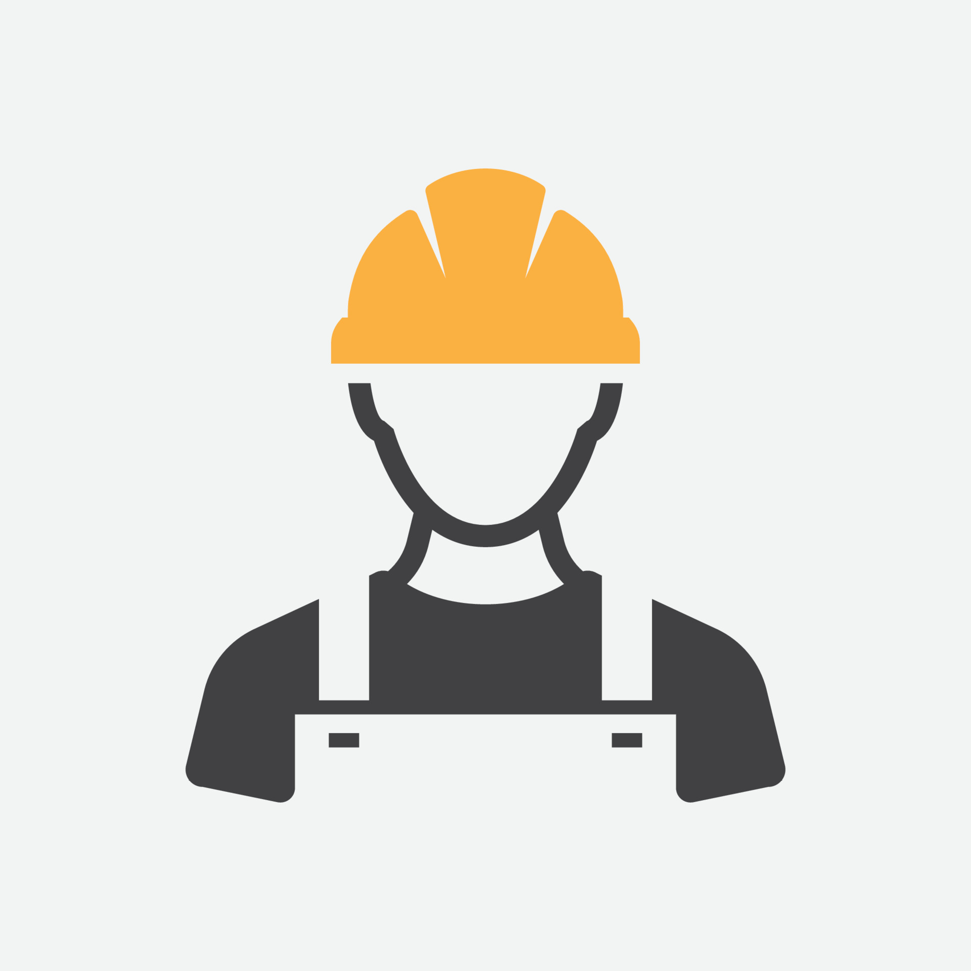 Construction Worker Icon Vector Person Profile Avatar With Hard Helmet